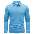 Long Sleeve Polo Shirts Golf Casual Polos Collared Shirts with 3-Button Lightweight Tops Sports Outdoor